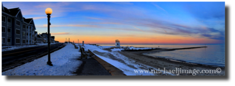 inkwell beach winter twilight - panorama